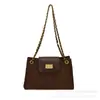 Bolsa de Ombro Elegante da Moda Pequena Estilo Fragrância Bolsa de Corrente Xadrez Design de Nicho Tendência Bolsa Transversal Bolsinha Casual Simples