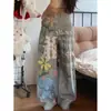 Jeans Retro Divertidos de Gato y Perro Pintados a Mano con Graffiti para Hombres y Mujeres, Pantalones Anchos Rectos Sueltos de Estilo Callejero Modernos