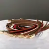 Cinturón de Cuero de Venta Directa Transfronteriza, Cuero Genuino, Sencillo y Moderno, Cinturón Delgado Versátil para Combinar con Faldas y Suéteres, Cadena Decorativa para la Cintura Coreana