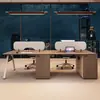 Pantalla de escritorio de oficina minimalista moderna estación de trabajo escritorio de computadora para empleados estación de trabajo para varias personas combinación de muebles para puestos de empleados