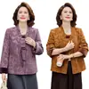 Nuevo Estilo Primavera y Otoño 2026 para Mujeres de Mediana Edad y Mayores: Chaqueta Nueva de Estilo Chino, Rejuvenecedora, Ajustada y Adelgazante