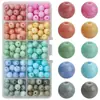 Material DIY hecho a mano con cuentas más vendido de Amazon, cuentas de piedra blanca cristalina de 8 mm, cuentas redondas, cuentas de vidrio sueltas, en caja de 10 colores