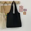 Chaleco Liso de Color Sólido Bolsa de Lona Bolsa de Almacenamiento para Estudiantes Hombres y Mujeres, Bolsa Tote, Bolso de Hombro Color Macarrón