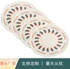 Corda de Algodão Tecida à Mão Japonesa Anti-Escaldante Resistente ao Calor Tapete de Mesa Doméstico Porta-Copos Tapete para Tigela Jogo Americano Personalização
