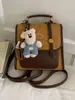 Mochila para Estudante Universitário e Deslocamento Feminina 2025 Nova Alta Qualidade Retro Camurça Bolsa Escolar Mochila de Viagem Leve
