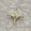 Botón de Presión Metálico de Estrella de Cuatro Puntas de 28 mm para Blusas, Chaquetas, Ropa, Botones Decorativos