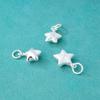 Nuevo S925 Plata Esterlina Chiang Mai Hecho a Mano Plata Lisa Cepillada Colgante de Estrella de Cinco Puntas Colgante de Estrella Accesorios de Plata DIY