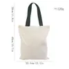 Bolsa de Lona Branca Lisa Bolsa Tote Colorida Pintada à Mão DIY Bolsa de Lona de Grande Capacidade Logo Personalizado