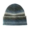 Fornecimento de longo prazo outono e inverno chapéu de tricô de fio de lã tingido tie-dye masculino e feminino chapéu de tricô Jacquard quente para atividades ao ar livre