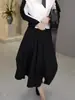 Falda Blanca de Alta Gama para Mujer, Nuevo Estilo Primavera 2026, Falda de Paraguas de Longitud Media, Falda Abullonada, Falda Plisada de Flor en Botón Línea A