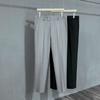 Pantalones Pequeños del Oeste para Hombre Primavera Nuevo Recto Suelto Pantalones Recortados para Niños Combinan con Todo Pantalones Casuales de Alta Gama para Hombre