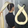 Peluca de Fibra Sintética de Exportación de una Pieza Cola de Caballo Morada Colorida Banda Elástica para el Cabello Atadura para el Cabello Cola de Caballo Colorida