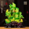 Ornamento de Resina Bambu Jade Imitação Riqueza Ascendente Decorações Criativas Chinesas Bambu Abertura Presentes Sala de Estar Ornato de Fortuna