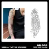 Pegatinas de Tatuaje Herbales de Brazo Completo Transfronterizas, Impermeables, de Larga Duración, No Reflectantes, Diseños de Tatuajes Realistas para Manos, Brazo de Flores, Brazo de Flor de Cerezo, Estilo Tradicional