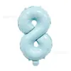 Globos de Aluminio de 16 pulgadas Azul Bebé Azul Macarrón para Bebé de 26 Letras A-Z en Versión de EE. UU., Soporta Varias Combinaciones de Conjuntos