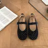 Zapatos Casuales Mary Jane de Lunares para Mujer, Moda Otoñal Dulce, Aumentadores de Altura, Moño, Planos Versátiles de Punta Cerrada