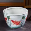Fabricante de tanques de loto de cerámica de Jingdezhen, tanque grande para tortugas y peces, tanque grande de loto marino para patio, tanque de agua grande integrado