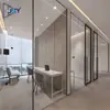 Estrutura Extremamente Estreita Liga de Alumínio Divisória de Vidro Escritório Parede Divisória Minimalista Moderna Fabricante Direto Instalação Modular