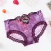803 Calcinhas Bordadas Sexy para Mulheres, Transparentes de Renda Quente Baixa Cintura Algodão Puro Entrepernas