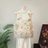 Chal Calado de Cuentas Estilo Chino Nuevo Zhi Li 2026 Verano Nuevo Estilo Nacional Top Holgado para Mujer