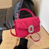 Bolso Único Texturizado para Axila para Mujer, Nuevo Bolso Cuadrado Pequeño con Cadena de Moda Primavera/Verano 2026, Bolso Versátil de Hombro y Cruzado