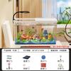 Acuario Sala de Estar Pequeño 2025 Nuevo Paisajismo para el Hogar Juego Completo de Tanque de Agua Ecológico con Cubierta Acuario Transparente de Escritorio para Peces Dorados