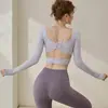 Conjunto de Yoga para Mujer 2026 Otoño/Invierno Nuevo Ropa Deportiva de Alto Nivel para Pilates Running Matutino Fitness Top