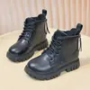 Botas Martin Estilo Británico para Niñas 2026 Otoño e Invierno Nueva Moda Versátiles Botines de Cuero Botas de Cuero de Suela Suave para Niños Modernas
