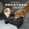 Amazon Pet Tigela Elevada Ajustável para Cachorro Aço Inoxidável Vertical Anti-Engasgo Alimentador Lento Tigela para Gato Água e Comida Tigela Dupla Atacado