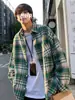 Camisa de Manga Larga a Cuadros para Hombre en Primavera y Otoño, Camisa Casual para Hombres y Mujeres, Diseño de Pareja, Chaqueta Holgada y Versátil para Hombre