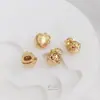 Colgante de Cascabel de Gato de Color Conservante Relleno de Oro de 14K Se Puede Incrustar en la Superficie del Anillo Colgante Hecho a Mano DIY Colgante Pulsera Collar Joyería Colgante