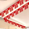 Enfeite Pendente Tridimensional Dupla Felicidade para Interior Flores Puxadas de Teto para Casamento Decoração de Arranjo de Telhado Decoração de Casamento