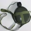 Botella de Agua Plana Estilo Antiguo Verde Militar al por Mayor Botella de Agua para Exteriores Aluminio Montañismo Entrenamiento de Estudiantes Gran Capacidad Portátil