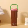Nova Caneca Térmica Portátil de Aço Inoxidável 316 Copo Portátil de Alta Qualidade Ice Buster Grande Capacidade com Canudo Duplo para Bebida Porta-Copos