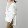 Versión Coreana Sudadera Larga de Manga Larga para Otoño e Invierno de Rakuten Japonés, Talla Grande Holgada de Cuello Redondo Top Base Chaqueta
