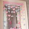 Decoración para Colgar en Puerta 2022 Cortina Pequeña para Puerta Cortina Colgante para Partición Cortina de Hilo Corazón de Melocotón Adorno para Colgar sin Perforaciones Cortina de Tela de Dibujos Animados para Puerta