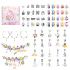 Promoção Quente da Amazon Pulseira de Cristal Azul Oceano Diy Conjunto Infantil Pulseira Vintage Joia Exquisita Caixa de Presente Presente