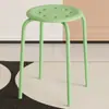 Taburete alto de hierro forjado de ocho agujeros, taburete redondo elegante, taburete de plástico grueso para adultos, banco para mesa de comedor, silla plegable para el hogar MC