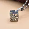 Collar con Colgante de Cubo de Rubik Cósmico al por Mayor para Hombre Plata de Ley 925 de Alto Sentido Diseño de Calle de Alto Sentido Accesorios de Nicho para Hombre