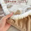 Falda de Cama Gruesa de Felpa de Leche Tallada para Invierno, Pieza Única, Manta de Coral Fleece con Forro de Terciopelo, Protector de Colchón de Felpa, Juego de Tres Piezas