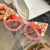Gafas de Sol Retro Oversized Ojo de Gato con Pedrería para Mujer