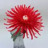 Cesta de arranjo de flor de crisântemo artificial única simulação de buquê de mão de crisântemo varredura de túmulo adoração colocação no cemitério flor cemitério flor túmulo flor