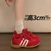 Zapatillas Casuales Retro para Mujer 2026, Bloques de Color, Suela Suave, con Aumento Oculto de Altura de 3 cm, Zapatos Versátiles Estilo Gat