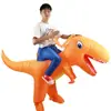 Ropa inflable de Tyrannosaurus Accesorios de maquillaje de Halloween Disfraz de cosplay para actuación Dinosaurio inflable para adultos Amazon