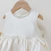 Vestido de Cumpleaños de Primavera Estilo Coreano Vestido de Princesa Nicho para Bebés Niñas, Vestido Tutú Sencillo de Manga Larga de Cumpleaños para Niñas de un Año