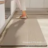 Tapete de Piso de Cozinha, Absorvente de Água e Óleo, Estilo Minimalista Moderno, Tapete de Entrada Doméstico Listrado, Tira Longa, Secagem Rápida, Tapete de Terra de Diatomáceas Antiderrapante