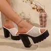 Sandalias Transpirables de Moda con Tacón Grueso para Mujeres Bajitas, Nuevo Modelo 2026, Pantuflas Versátiles para Exteriores para Mujeres, Amazon