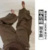 Pantalones de cuadros marrones para mujer, pantalones casuales estilo otoño, estilo holgado y relajado, de cintura alta, adelgazantes, pantalones retro de pierna ancha para figuras petite