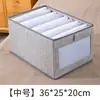 Caja de Almacenamiento de Algodón y Lino con Ventana Visible para Uso Doméstico, Organizador de Ropa Plegable de Tela Transpirable a Prueba de Polvo