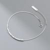 Ailoqi Plata Esterlina S925 Simple Cadena de Pie Cuadrada Pequeña Estilo Ins Diseño Nicho Joyería Geométrica para Pie S6010